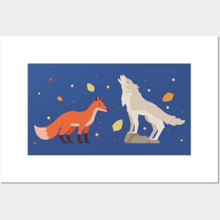 Wolf and Fox Posters and Art